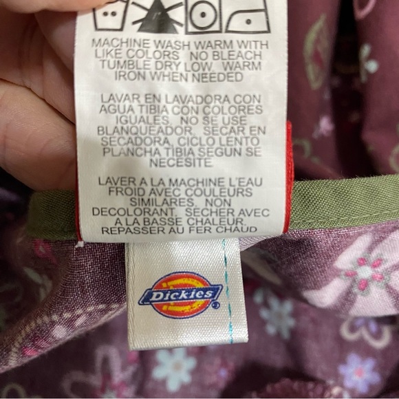 Dickies Medical Women’s Mockwrap Drawstring Back Waist Scrubs Top - Picture 7 of 8